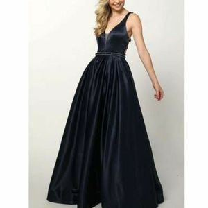 COPY - RED OR NAVY BLUE Evening BALL GOWN